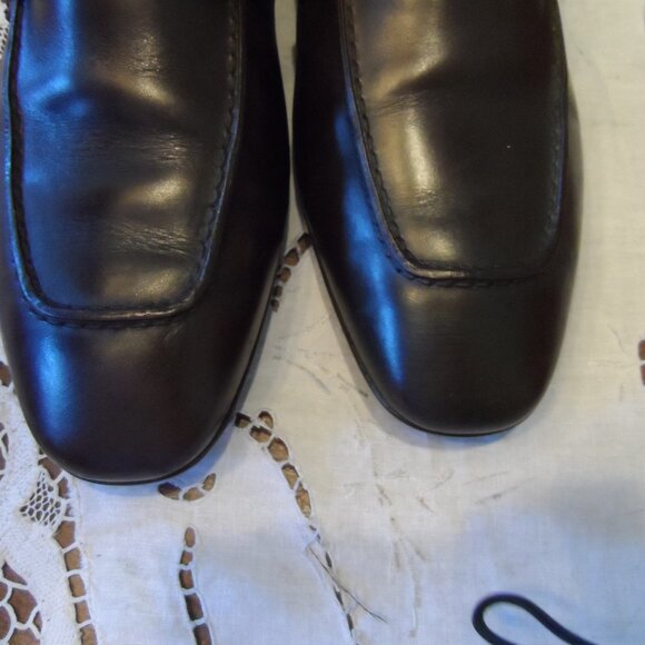 Louis Vuitton Chocolate Brown Leather Men Loafers Size 7.5 M main image 9